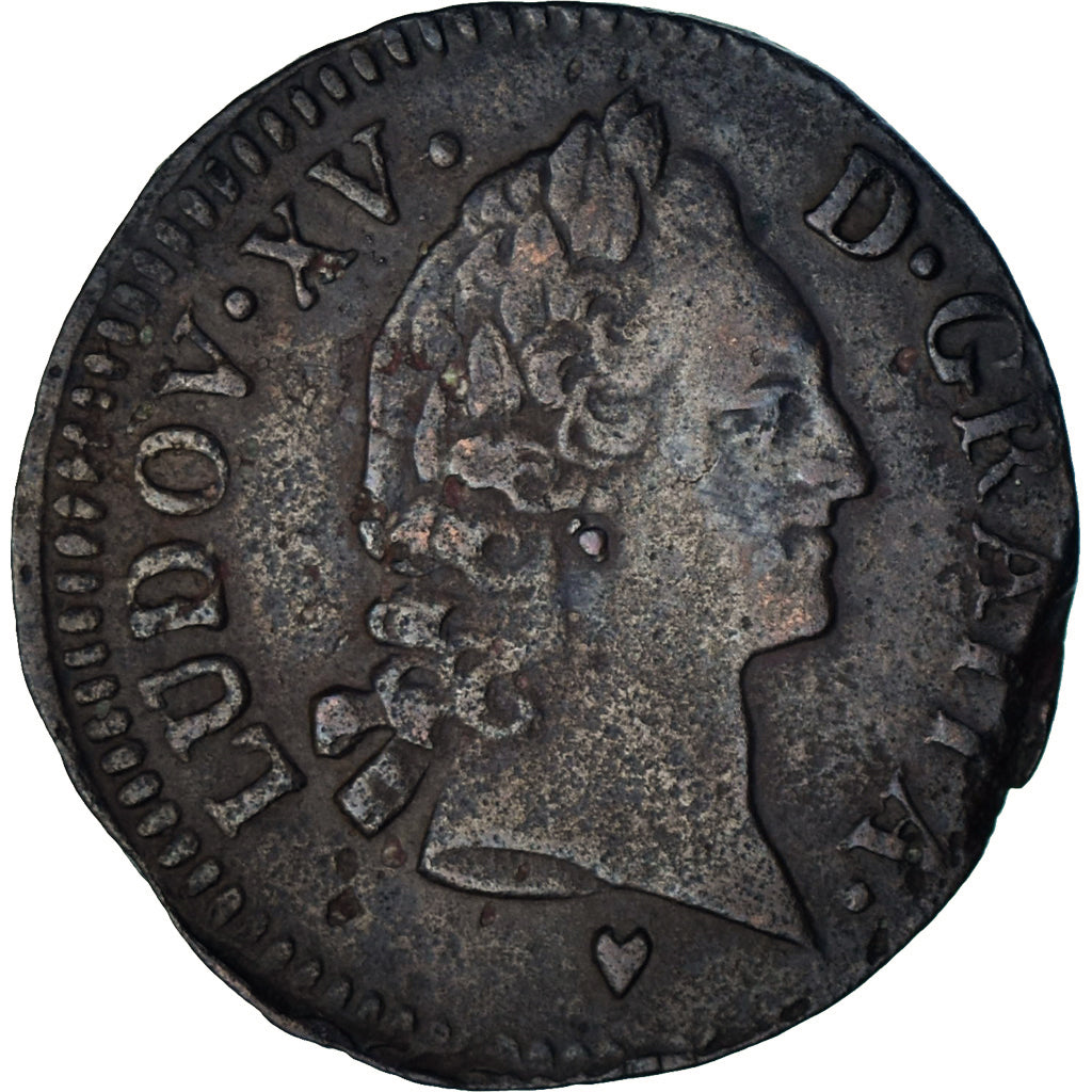 Munten, Frankrijk, Louis XV, 1/2 Sol d'Aix, 1770, Aix, ZF, Koper, Gadoury:274