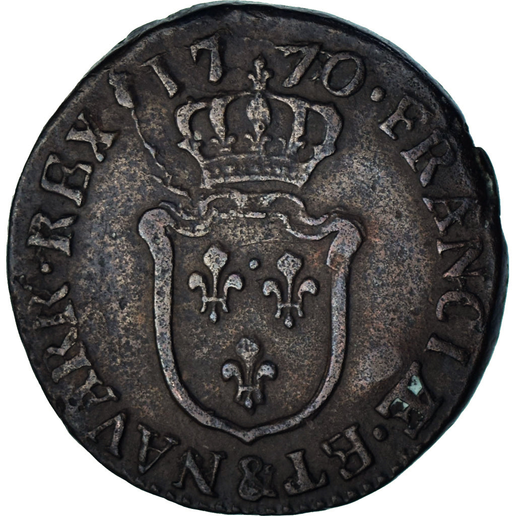 Munten, Frankrijk, Louis XV, 1/2 Sol d'Aix, 1770, Aix, ZF, Koper, Gadoury:274
