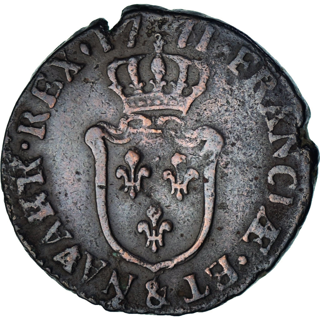 Munten, Frankrijk, Louis XV, 1/2 Sol d'Aix, 1771, Aix, FR+, Koper, Gadoury:274