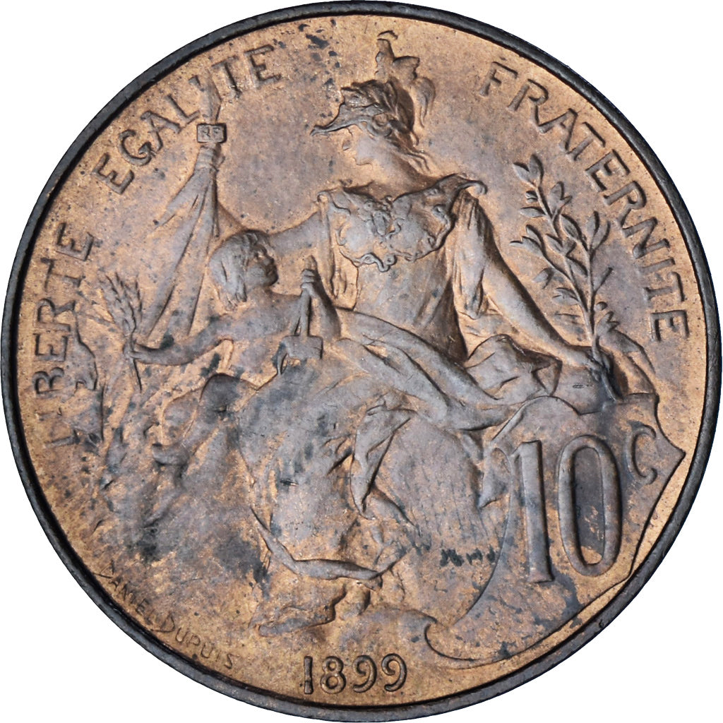 Coin, France, Dupuis, 10 Centimes, 1899, Paris, AU(50-53), Bronze, KM:843