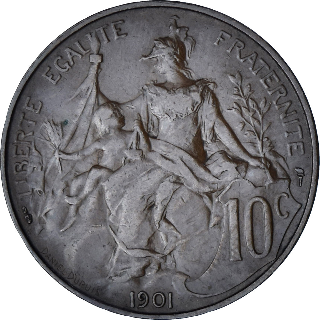 Coin, France, Dupuis, 10 Centimes, 1901, Paris, EF(40-45), Bronze, KM:843