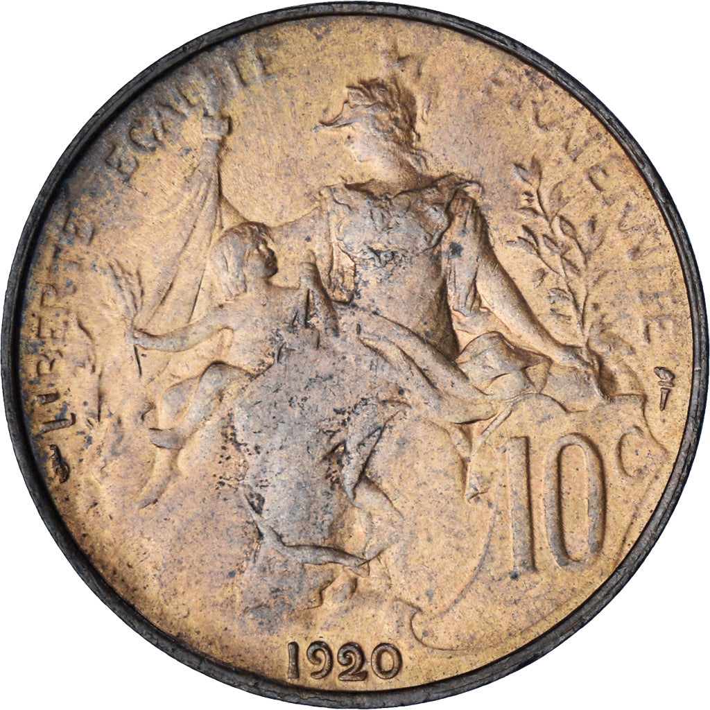 Coin, France, Dupuis, 10 Centimes, 1920, Paris, AU(50-53), Bronze, KM:843