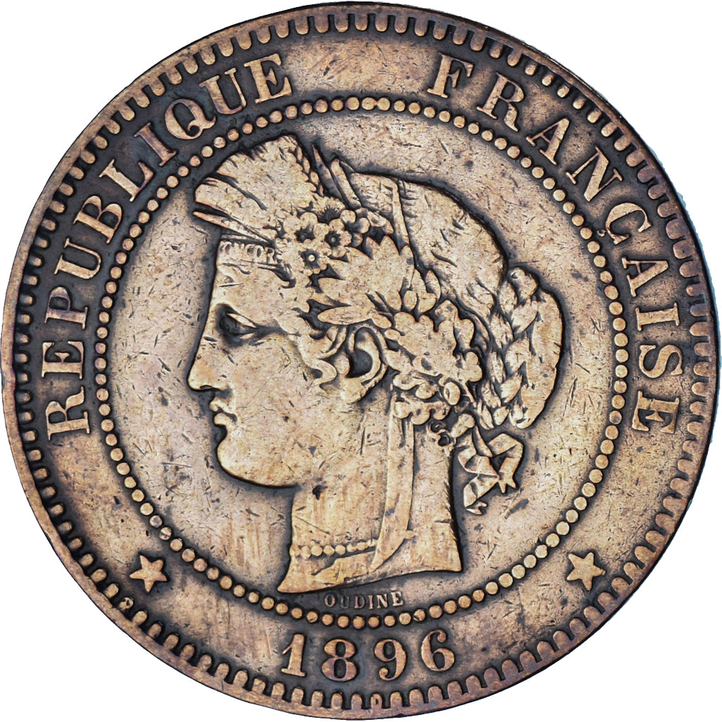 Münze, Frankreich, Cérès, 10 Centimes, 1896, Paris, S+, Bronze, KM:815.1
