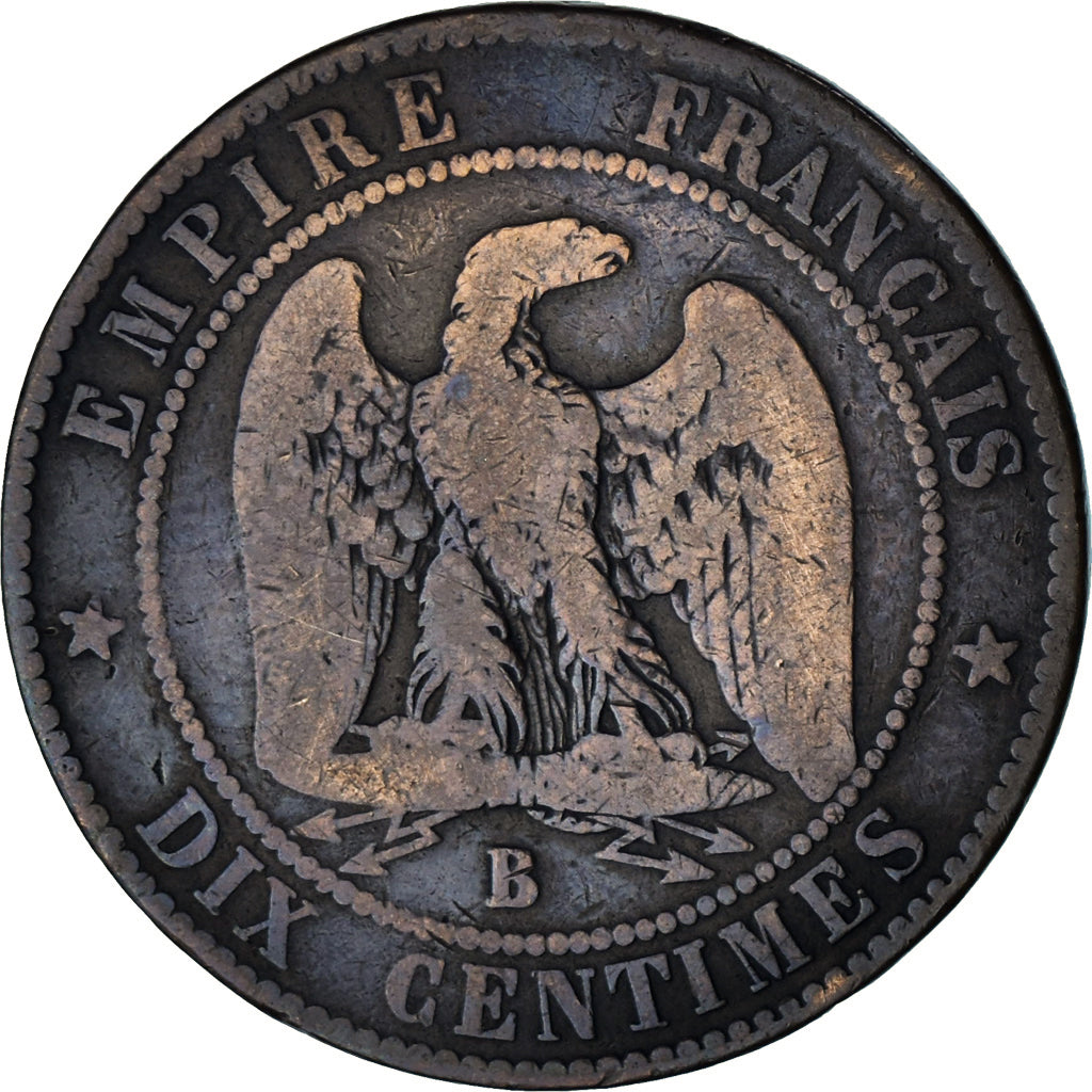 Münze, Frankreich, Napoleon III, Napoléon III, 10 Centimes, 1854, Rouen, SGE+