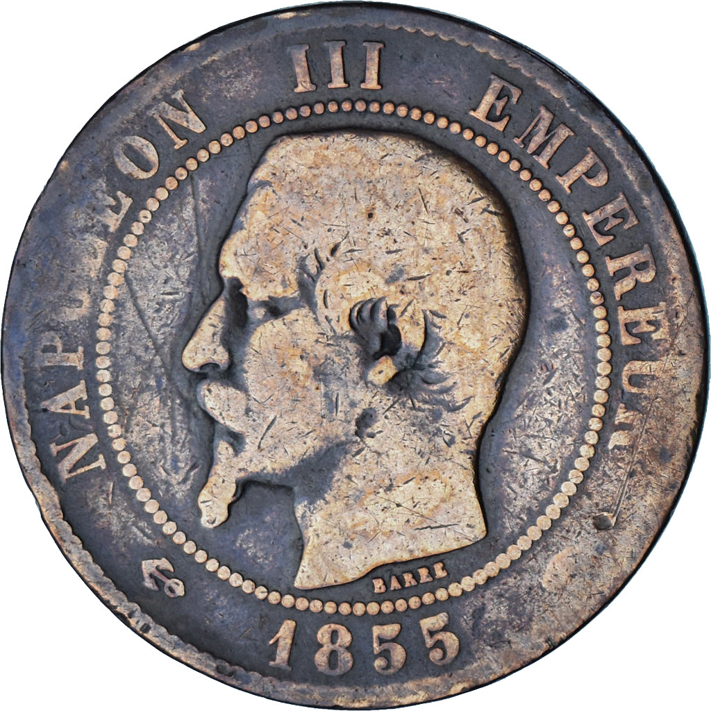 Monnaie, France, Napoleon III, Napoléon III, 10 Centimes, 1855, Paris, B+