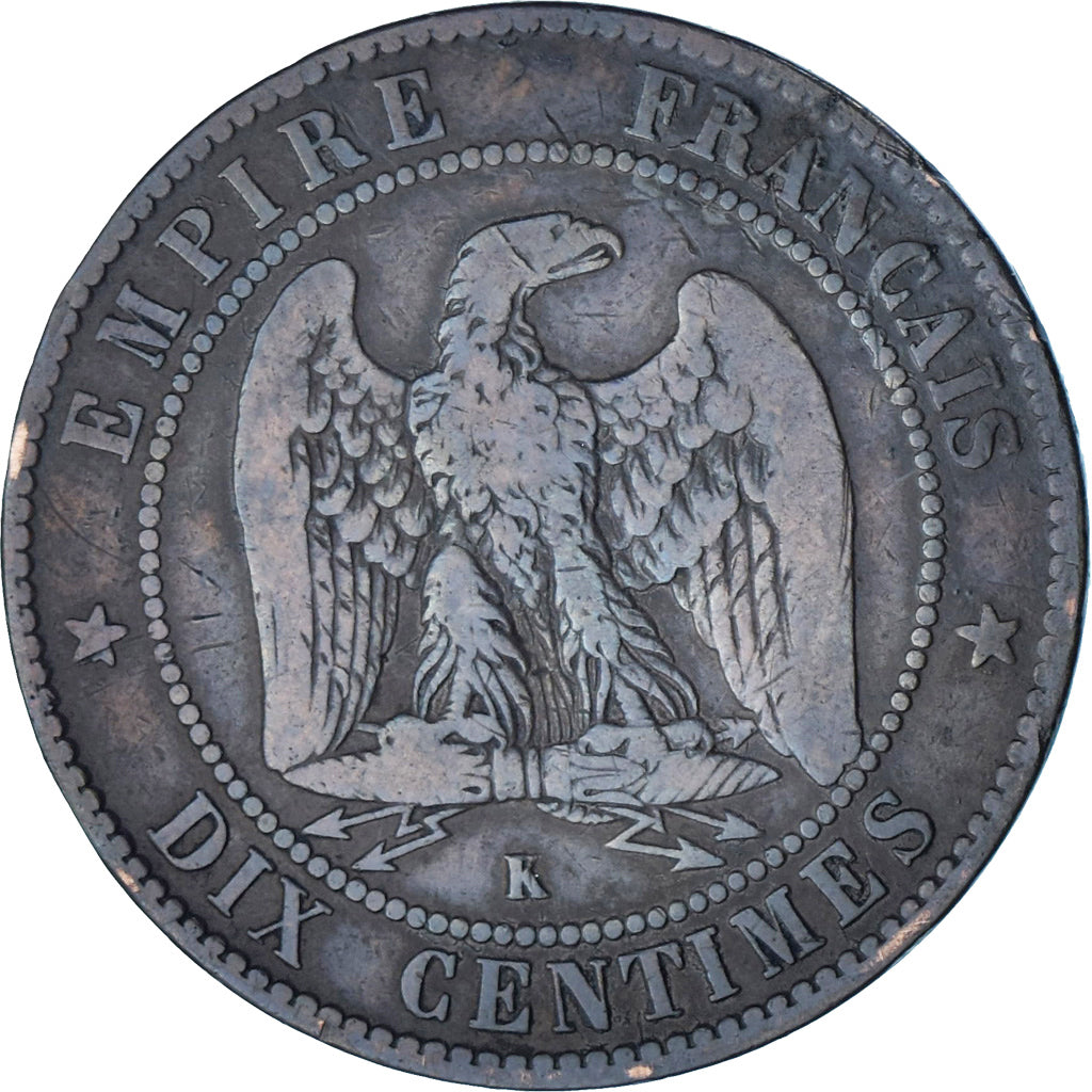 Coin, France, Napoleon III, Napoléon III, 10 Centimes, 1855, Bordeaux