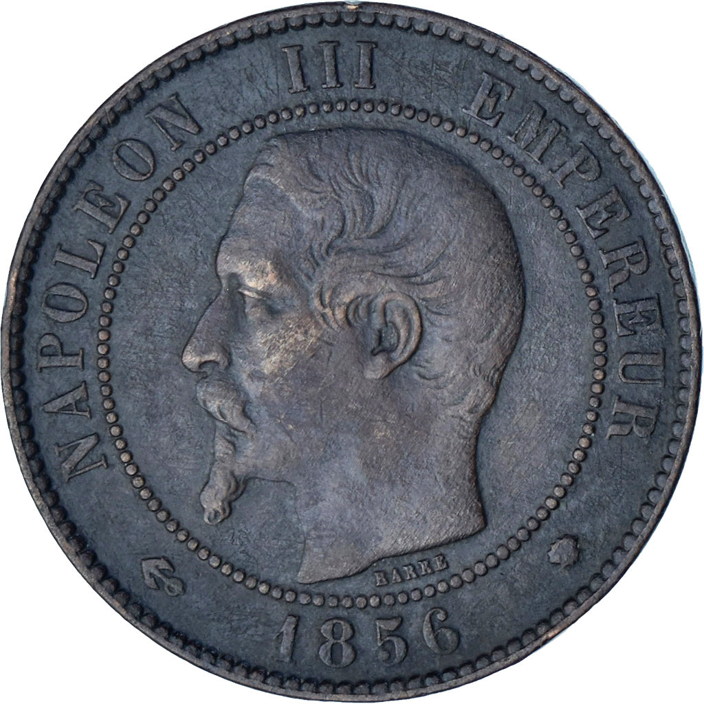 Munten, Frankrijk, Napoleon III, Napoléon III, 10 Centimes, 1856, Marseille