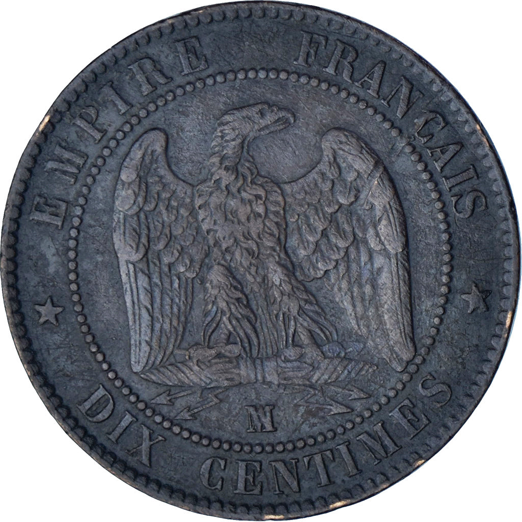 Munten, Frankrijk, Napoleon III, Napoléon III, 10 Centimes, 1856, Marseille