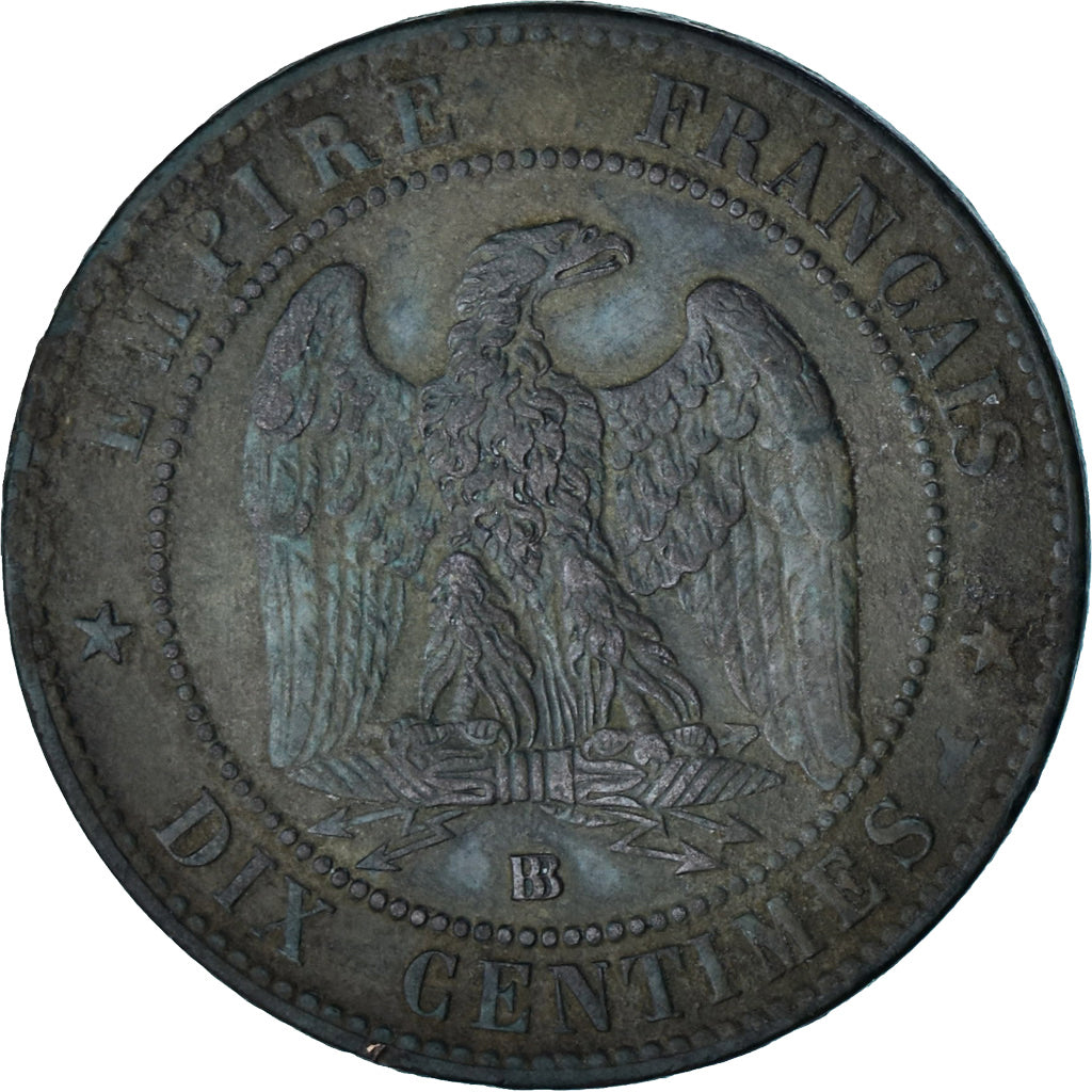 Coin, France, Napoleon III, Napoléon III, 10 Centimes, 1861, Strasbourg