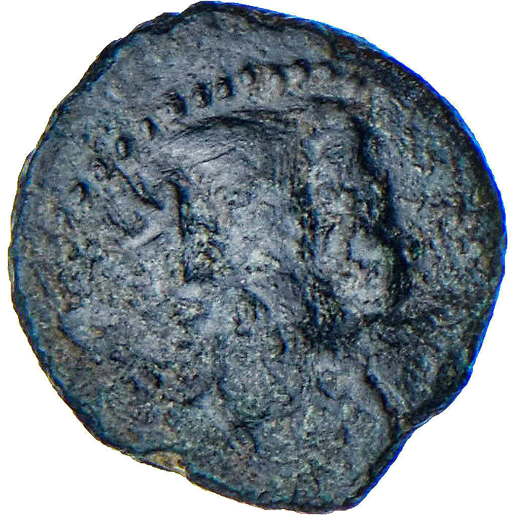 Münze, Massalia, Bronze au taureau, c. 121-49 AC., Marseille, S+, Bronze