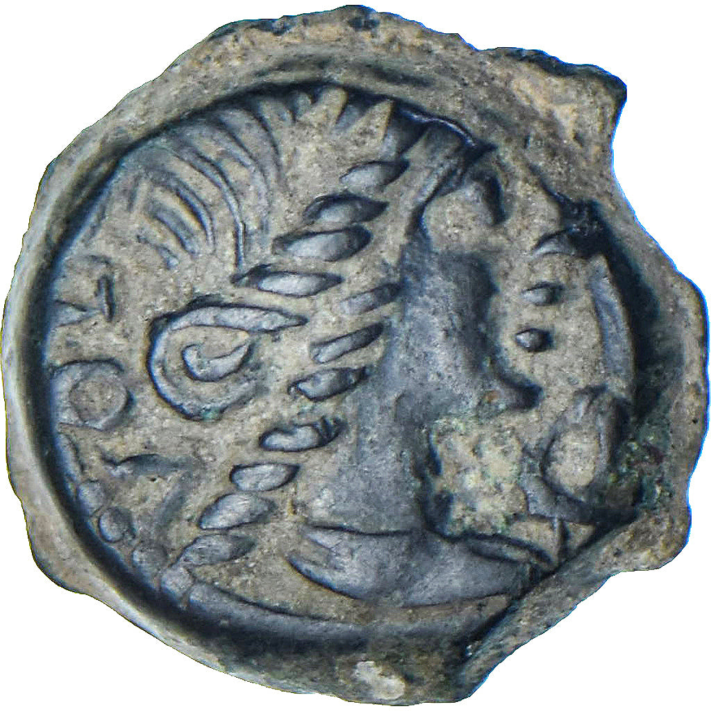 Moeda, Volcae Arecomici, Bronze Æ, 70-30 ou 49-42 AC, AU(55-58), Bronze