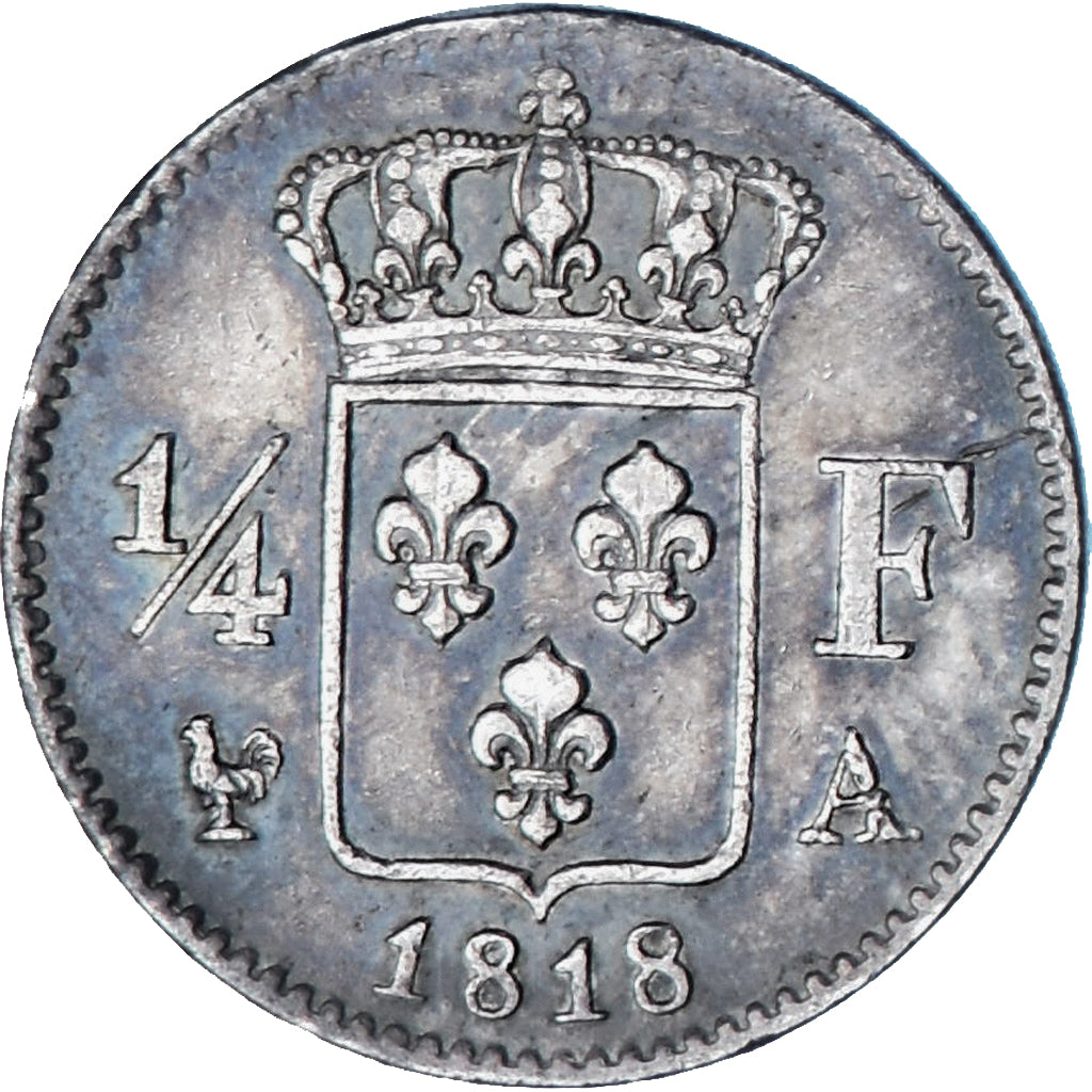 Münze, Frankreich, Louis XVIII, Louis XVIII, 1/4 Franc, 1818, Paris, SS+