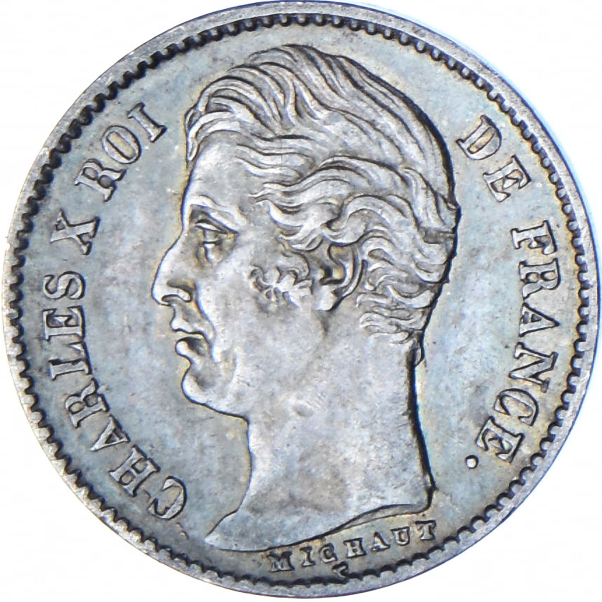 Moeda, França, Charles X, 1/4 Franc, 1826, Paris, AU(55-58), Prata, KM:722.1