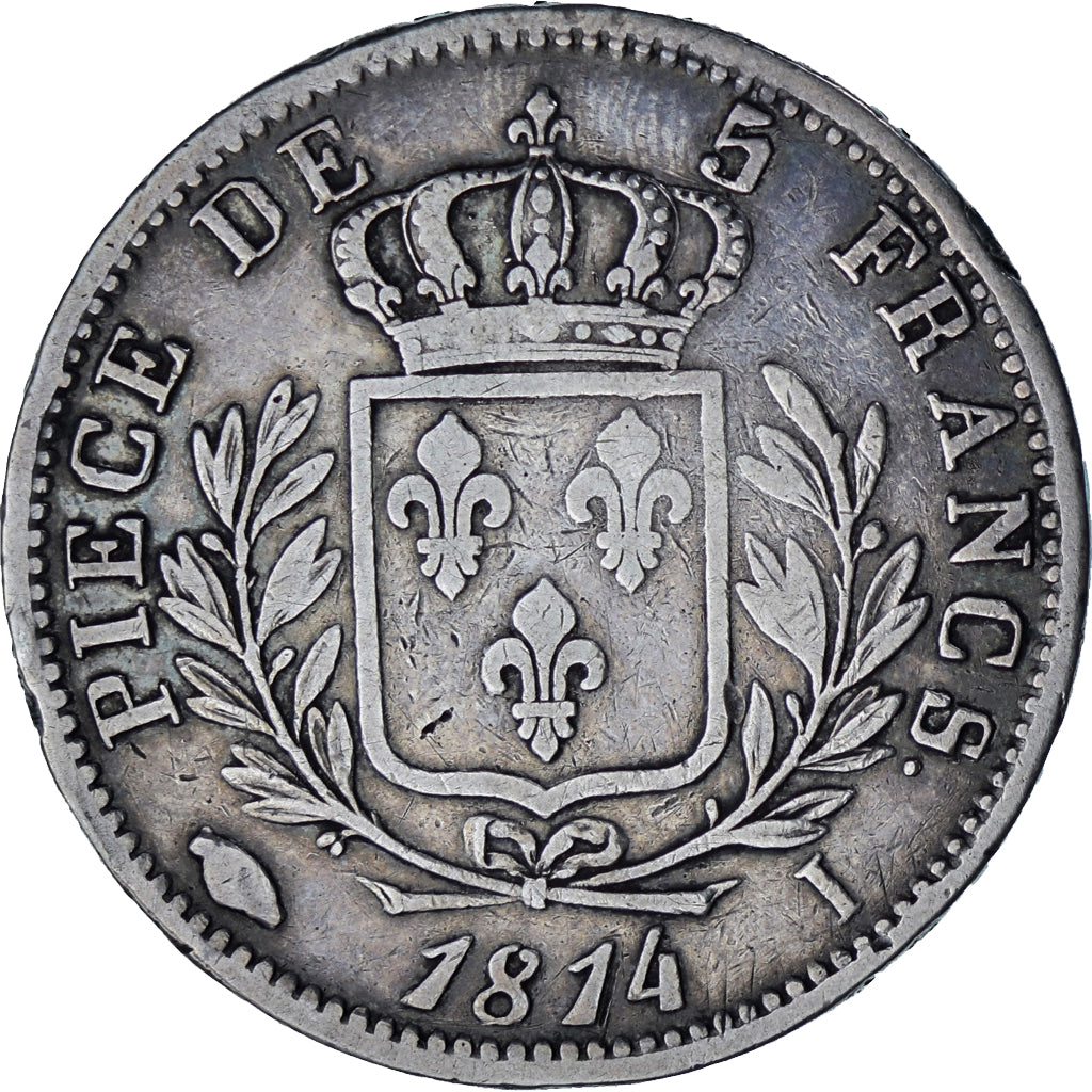 Monnaie, France, Louis XVIII, Louis XVIII, 5 Francs, 1814, Limoges, TB, Argent