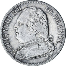 Coin, France, Louis XVIII, Louis XVIII, 5 Francs, 1815, Rouen, VF(30-35)