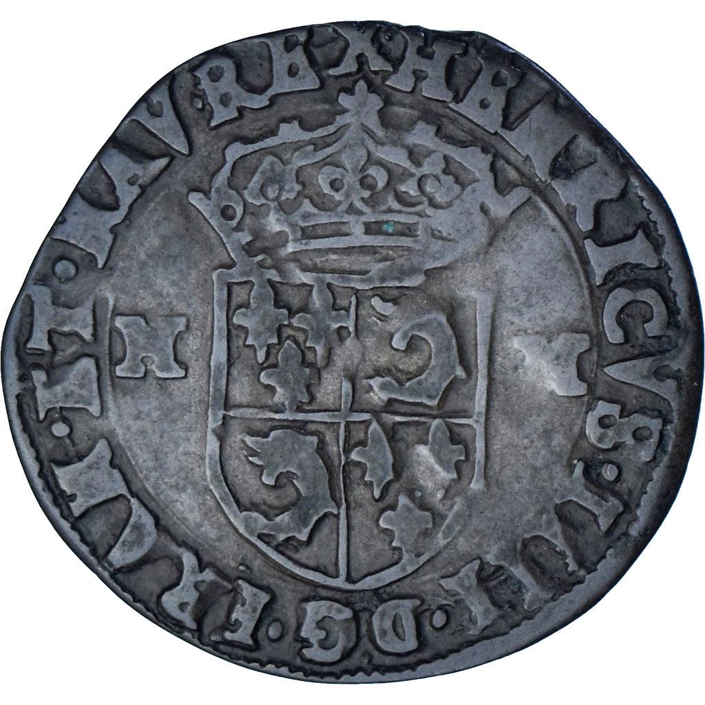 Munten, Frankrijk, Henri IV, Douzain du Dauphiné aux 2 H, 1595, Grenoble, ZF