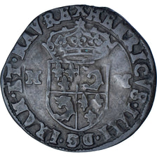 Munten, Frankrijk, Henri IV, Douzain du Dauphiné aux 2 H, 1595, Grenoble, ZF