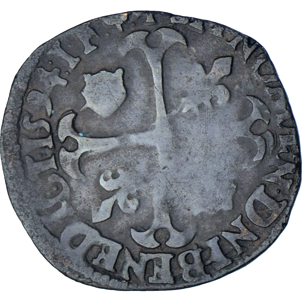 Munten, Frankrijk, Henri IV, Douzain aux deux H, 1594, Lyon, 2nd type, FR