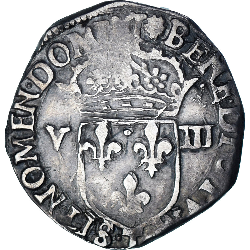 Coin, France, Henri IV, 1/8 Ecu, 1599, Nantes, VF(30-35), Silver, Gadoury:582