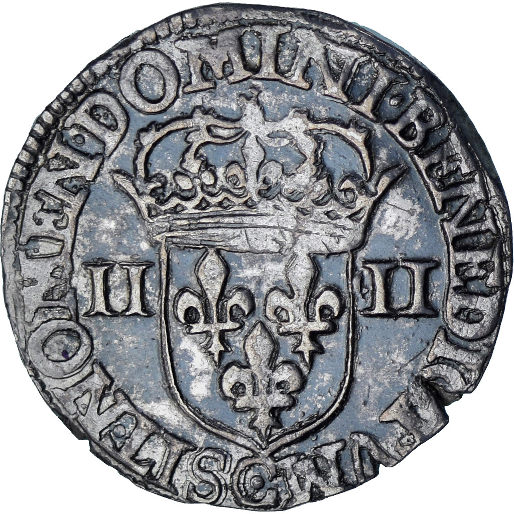 Moneta, Francja, 1/4 Ecu, 1608, Saint Lô, AU(50-53), Srebro, Sombart:4682