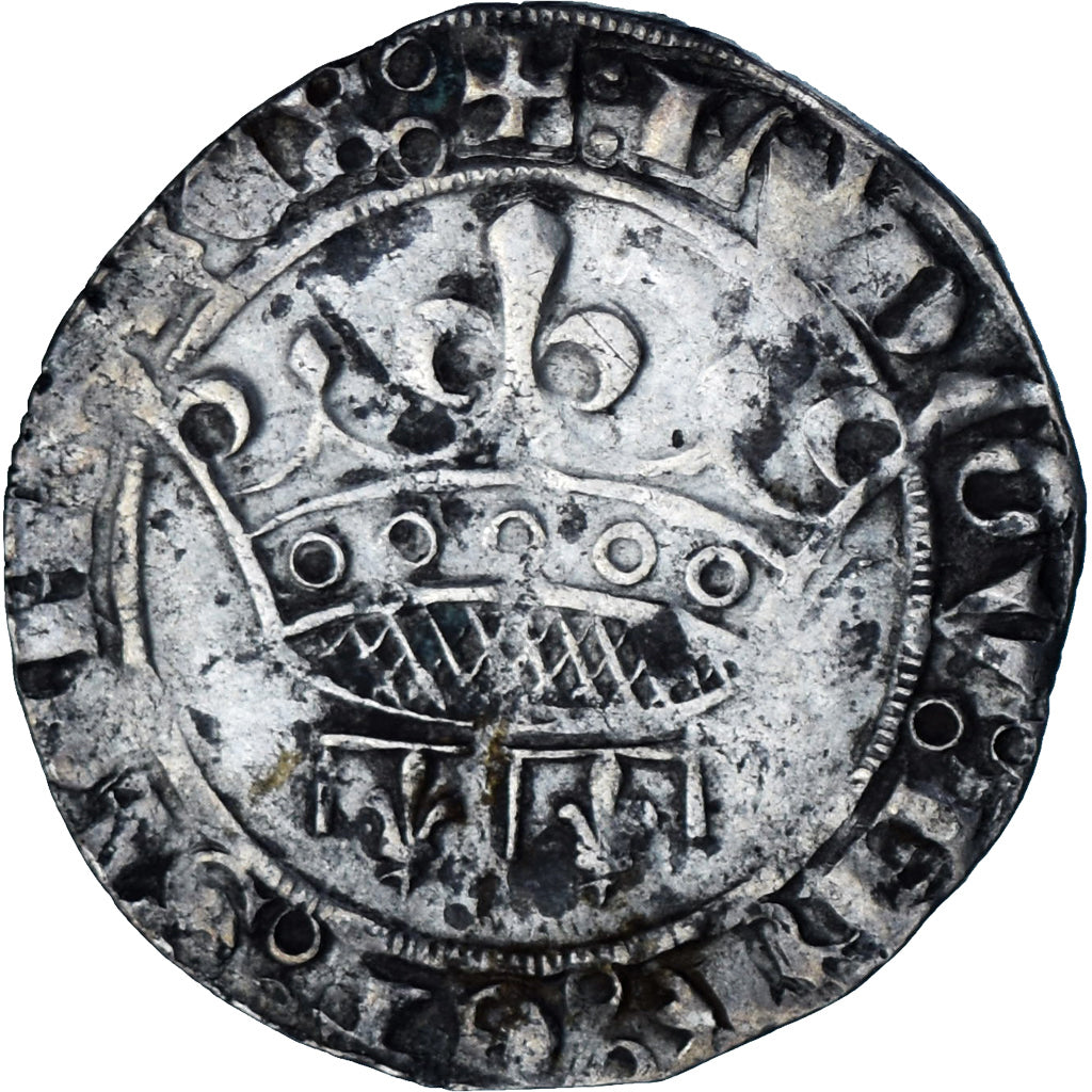 Monnaie, France, Provence, Louis III, Sol coronat, Tarascon, TB+, Argent