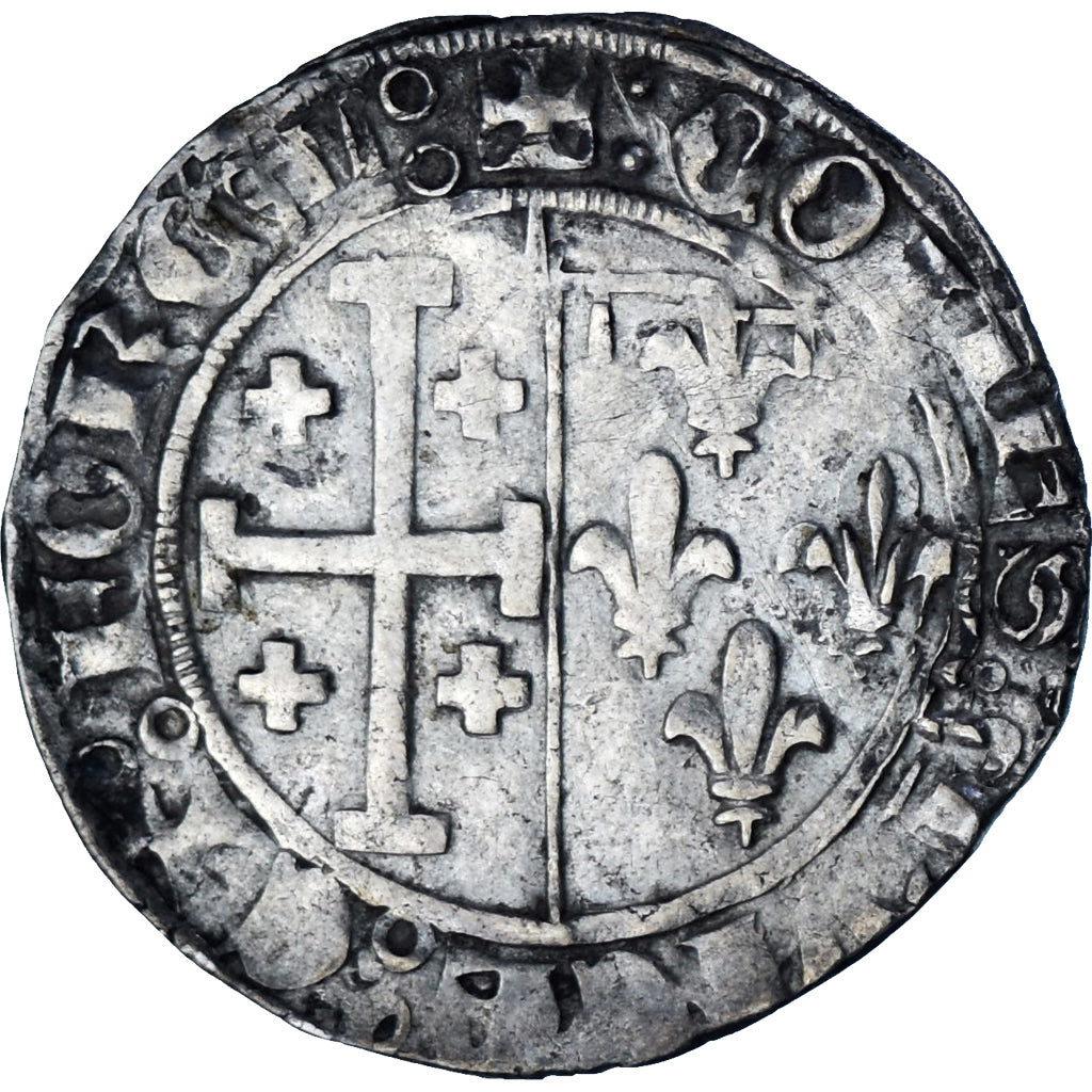 Monnaie, France, Provence, Louis III, Sol coronat, Tarascon, TB+, Argent
