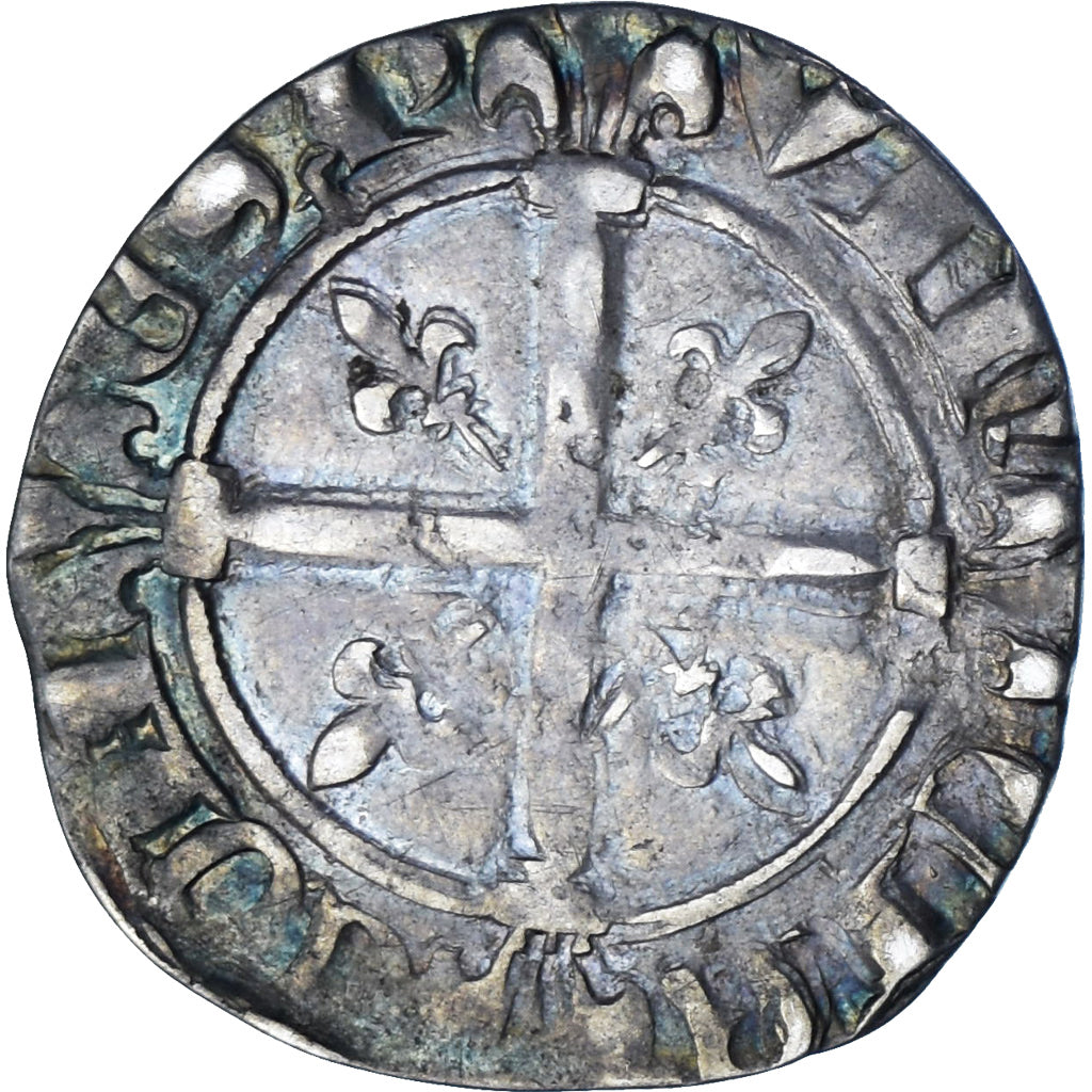 Moneta, Francia, Provence, Jeanne de Naples, Sol coronat, 1347-1362, Saint