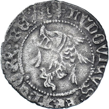 Münze, Frankreich, Louis XI, Liard au dauphin, Rouen, SS, Billon