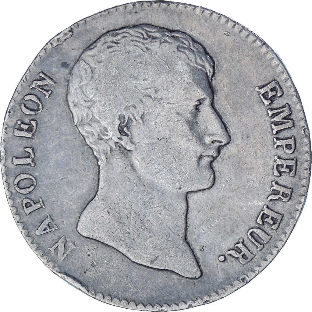 Coin, France, Napoléon I, 5 Francs, An 12 (1804), Toulouse, F(12-15), Silver