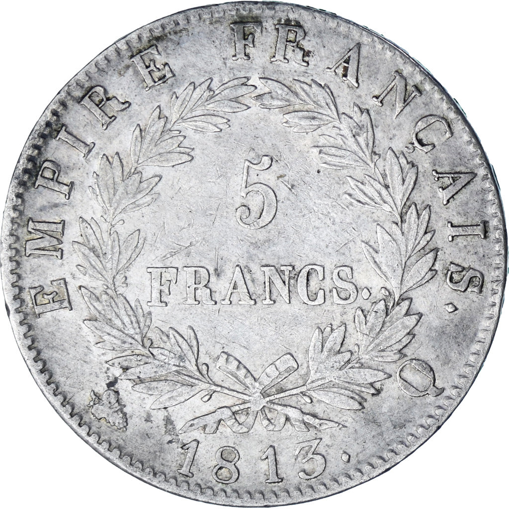 Monnaie, France, Napoléon I, 5 Francs, 1813, Perpignan, TTB, Argent