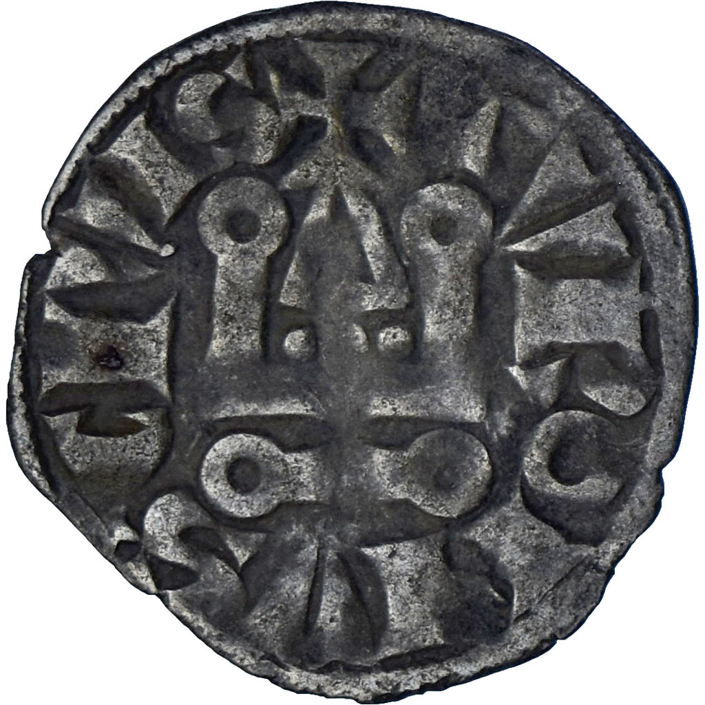 Moneta, Francia, Louis IX, Denier Tournois, 1226-1270, BB, Biglione