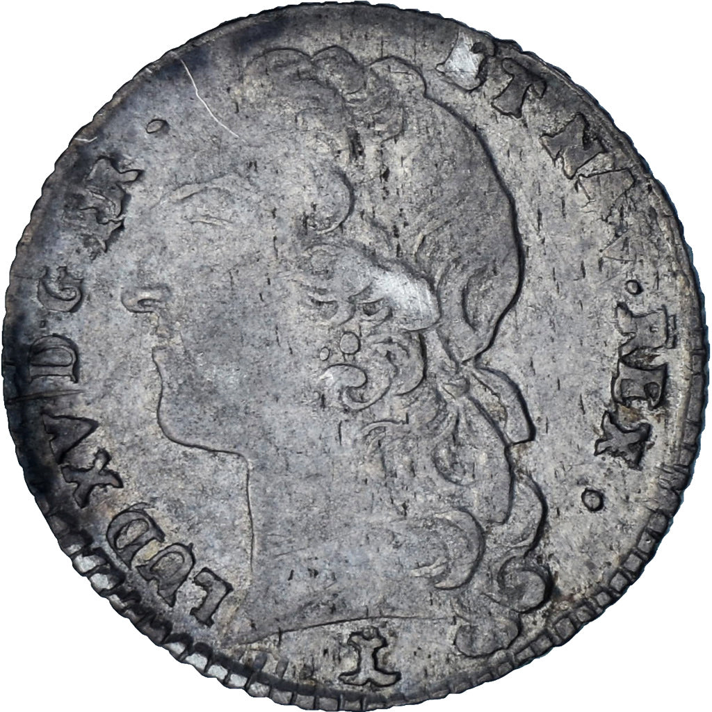 Munten, Frankrijk, Louis XV, 1/10 Écu au bandeau, 12 Sols, 1/10 ECU, 1764