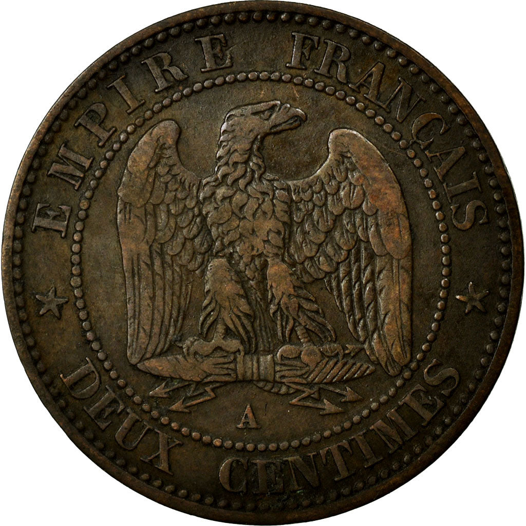 Coin, France, Napoleon III, Napoléon III, 2 Centimes, 1855, Paris, EF(40-45)