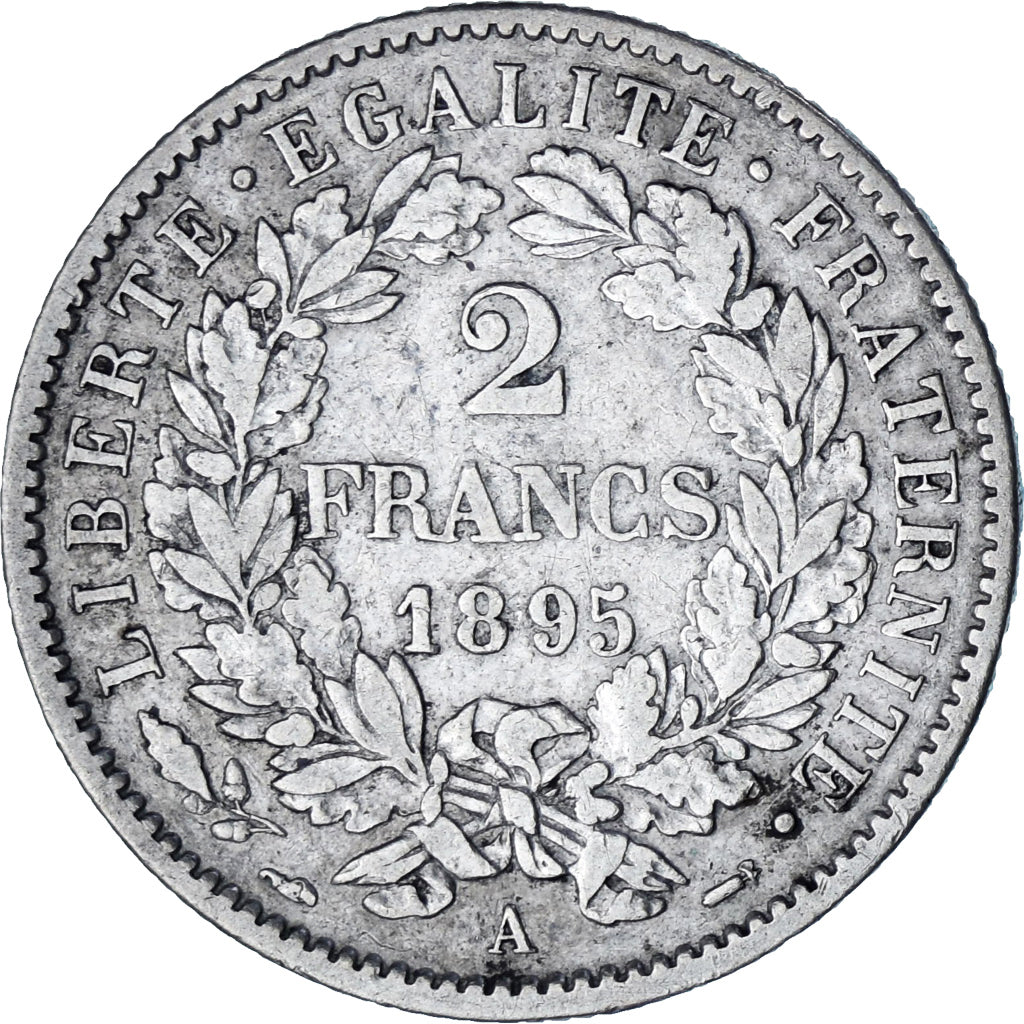Coin, France, Cérès, 2 Francs, 1895, Paris, EF(40-45), Silver, KM:817.1