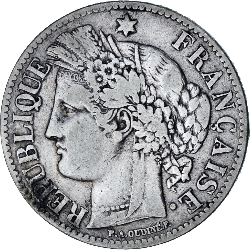 Coin, France, Cérès, 2 Francs, 1881, Paris, VF(20-25), Silver, KM:817.1