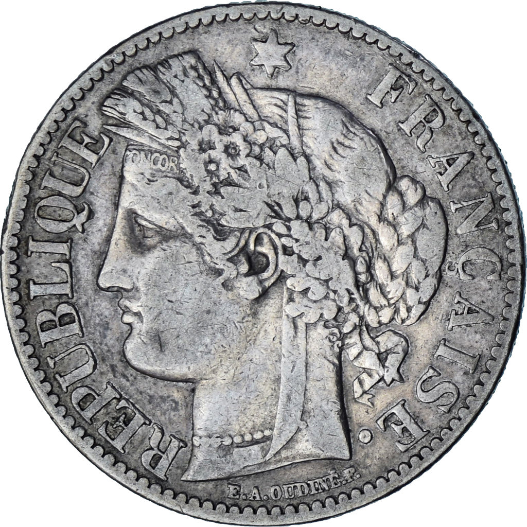 Coin, France, Cérès, 2 Francs, 1881, Paris, VF(30-35), Silver, KM:817.1