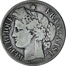 Coin, France, Cérès, 2 Francs, 1871, Bordeaux, VF(20-25), Silver, KM:817.2