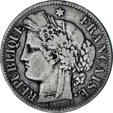 Coin, France, Cérès, 2 Francs, 1871, Paris, VF(30-35), Silver, KM:817.1