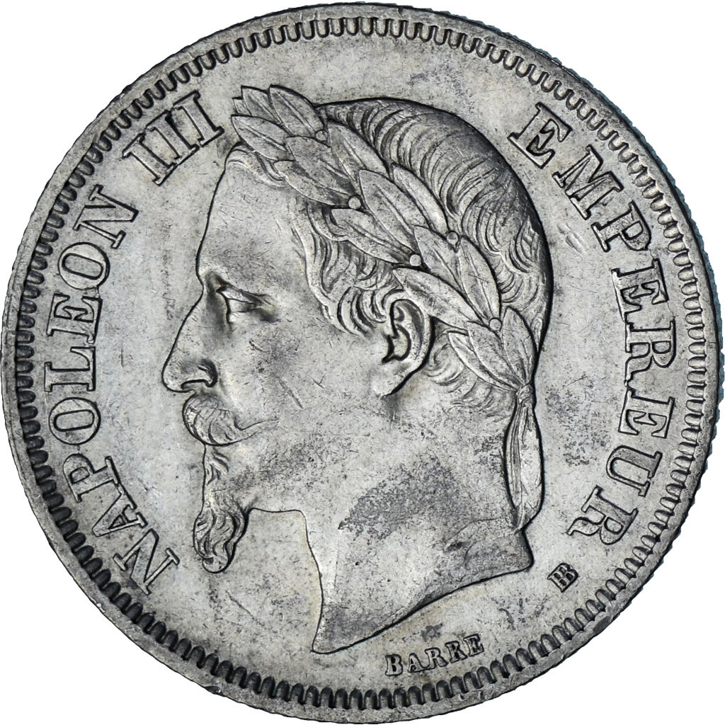 Moneta, Francja, Napoleon III, Napoléon III, 2 Francs, 1866, Strasbourg