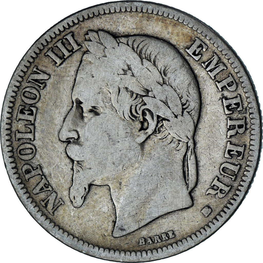 Munten, Frankrijk, Napoleon III, Napoléon III, 2 Francs, 1866, Strasbourg, FR