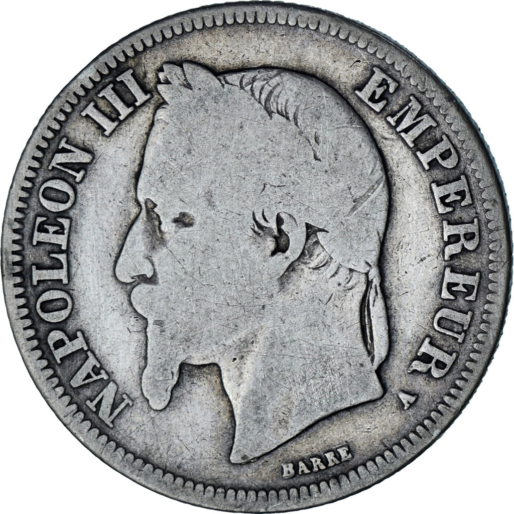 Munten, Frankrijk, Napoleon III, Napoléon III, 2 Francs, 1867, Paris, ZG+