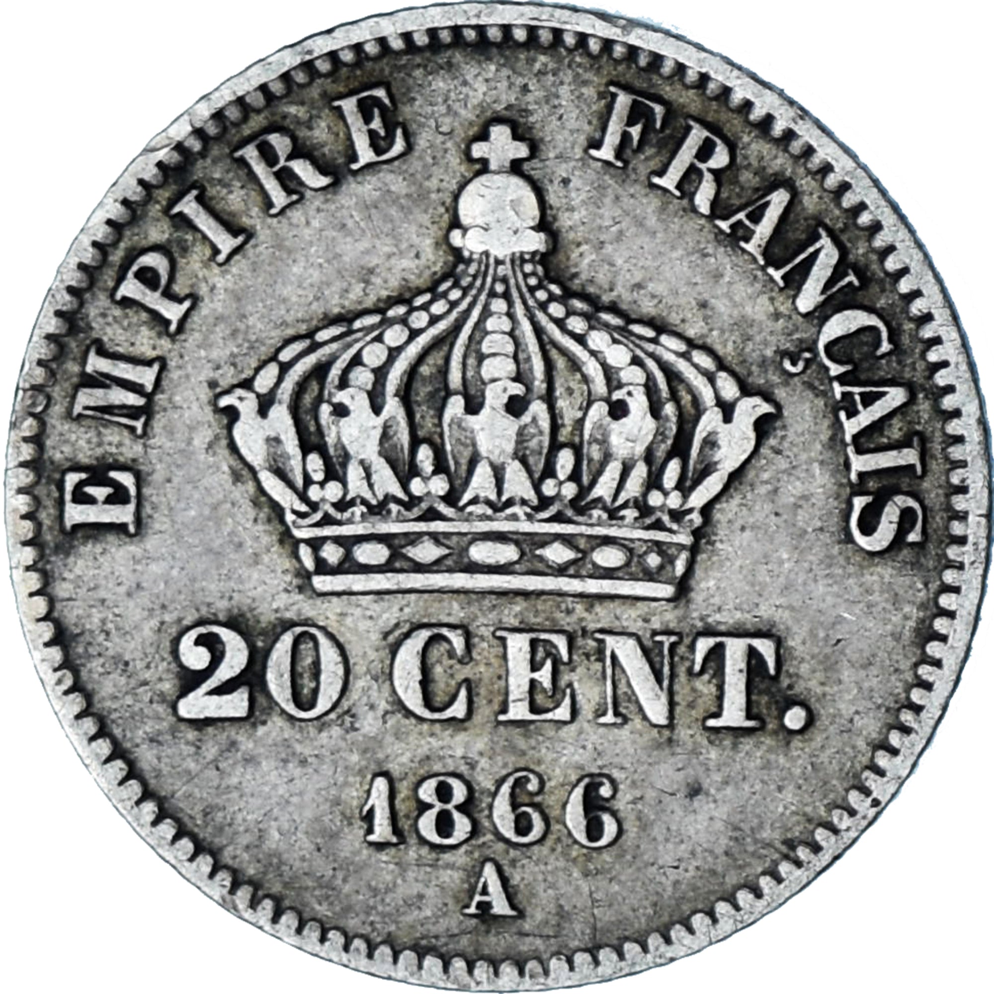 Monnaie, France, Napoleon III, 20 Centimes, 1866, Paris, TB+, Argent
