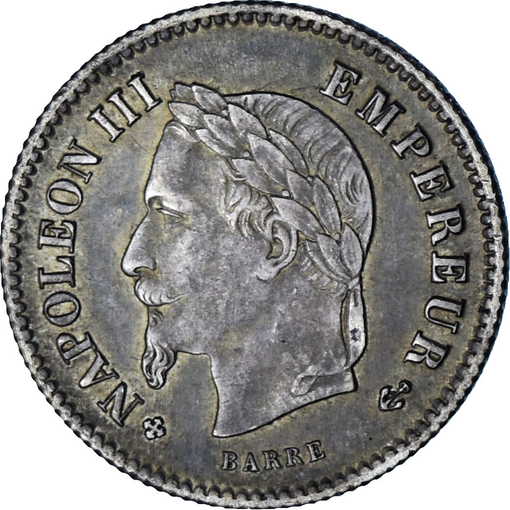 Moeda, França, Napoleon III, Napoléon III, 20 Centimes, 1867, Strasbourg