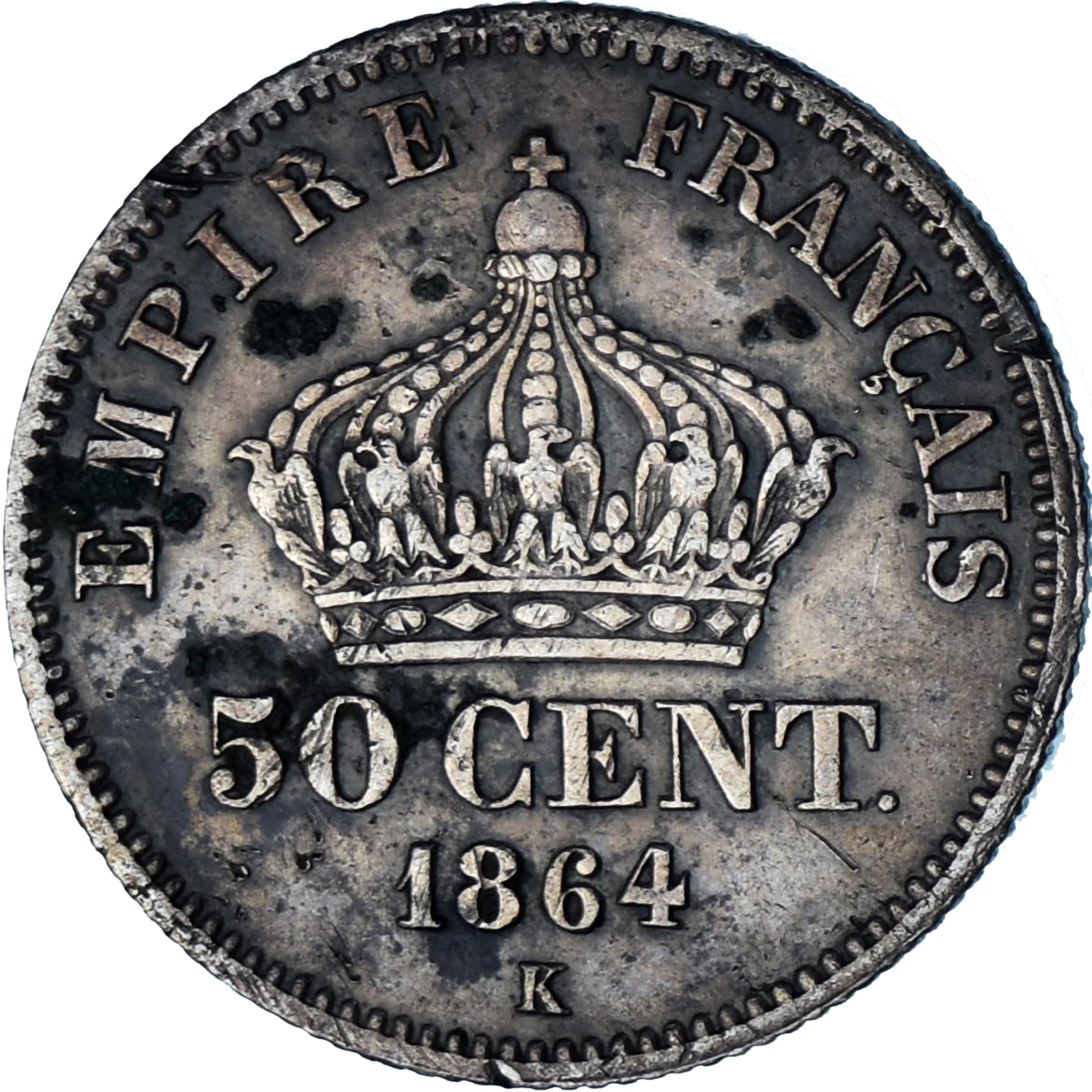 Coin, France, Napoleon III, Napoléon III, 50 Centimes, 1864, Bordeaux