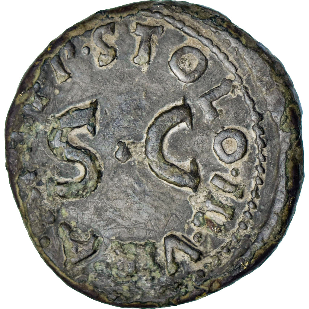 Moneda, Augustus, Dupondius, 17 AC, Rome, BC+, Cobre, RIC:347 (R)