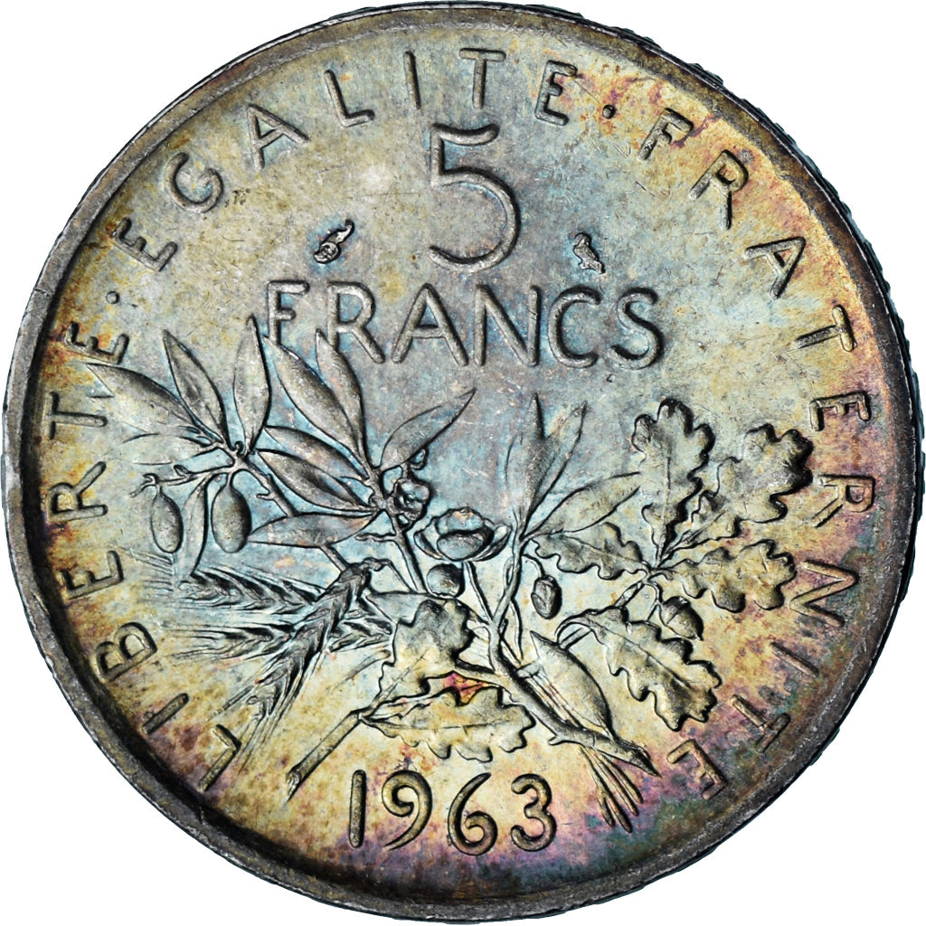 Coin, France, Semeuse, 5 Francs, 1963, Paris, MS(63), Silver, KM:926