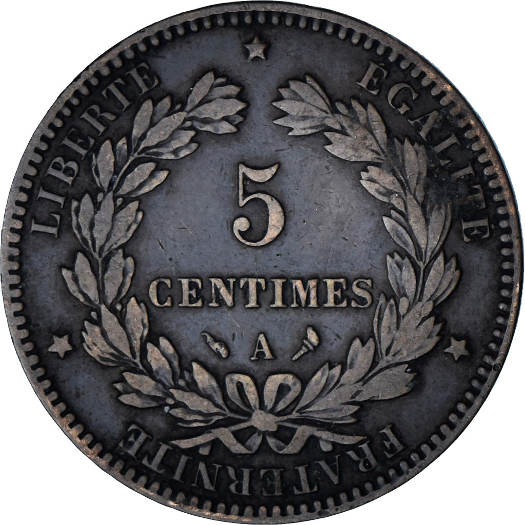 Munten, Frankrijk, Cérès, 5 Centimes, 1897, Paris, FR+, Bronzen, KM:821.1