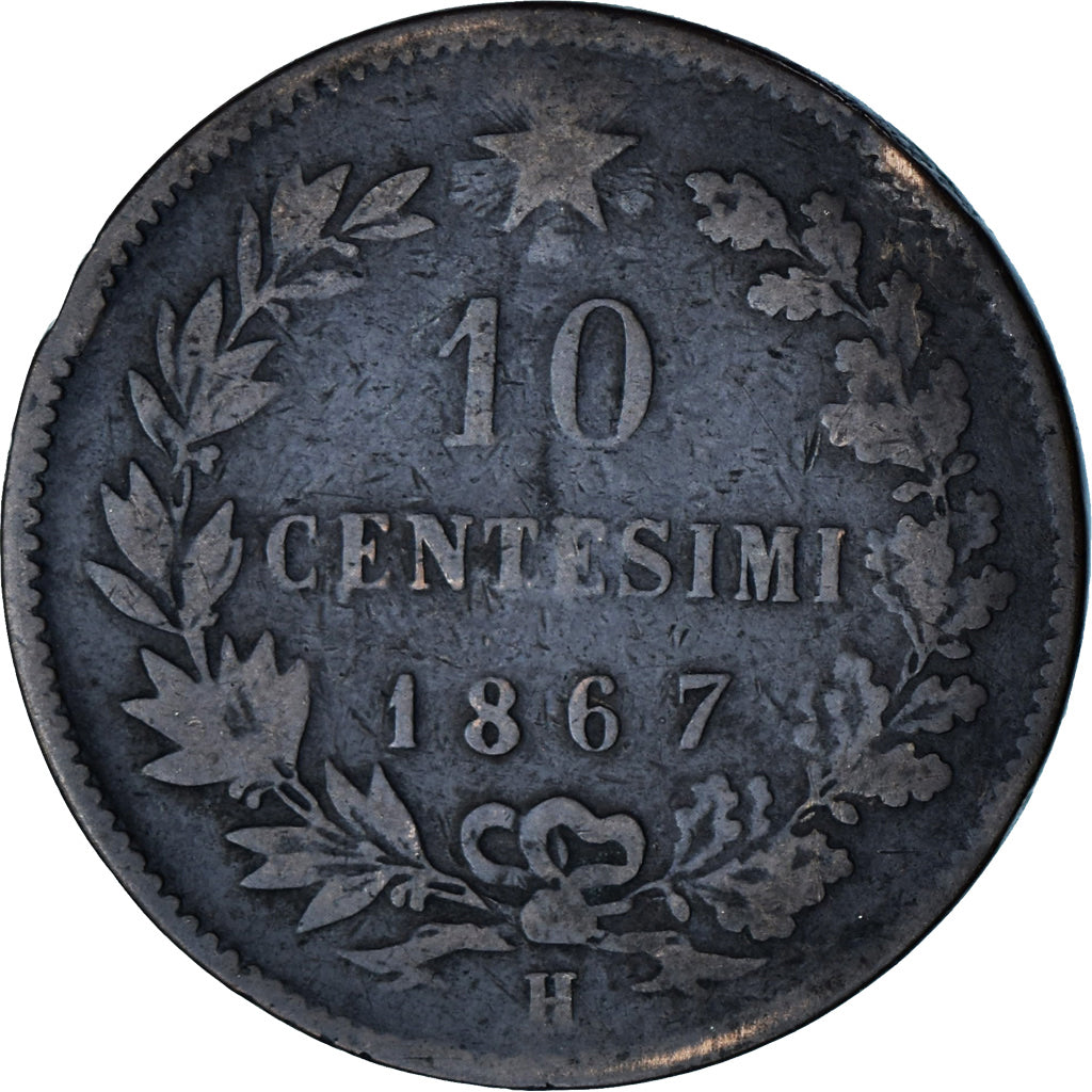 Münze, Italien, Vittorio Emanuele II, 10 Centesimi, 1867, Birmingham, S