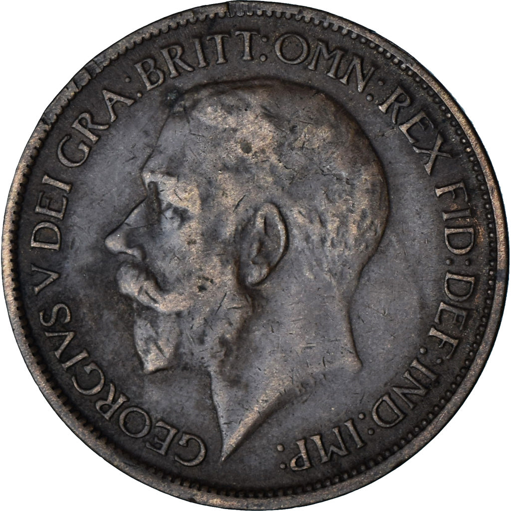 Coin, Great Britain, George V, 1/2 Penny, 1918, EF(40-45), Bronze, KM:809