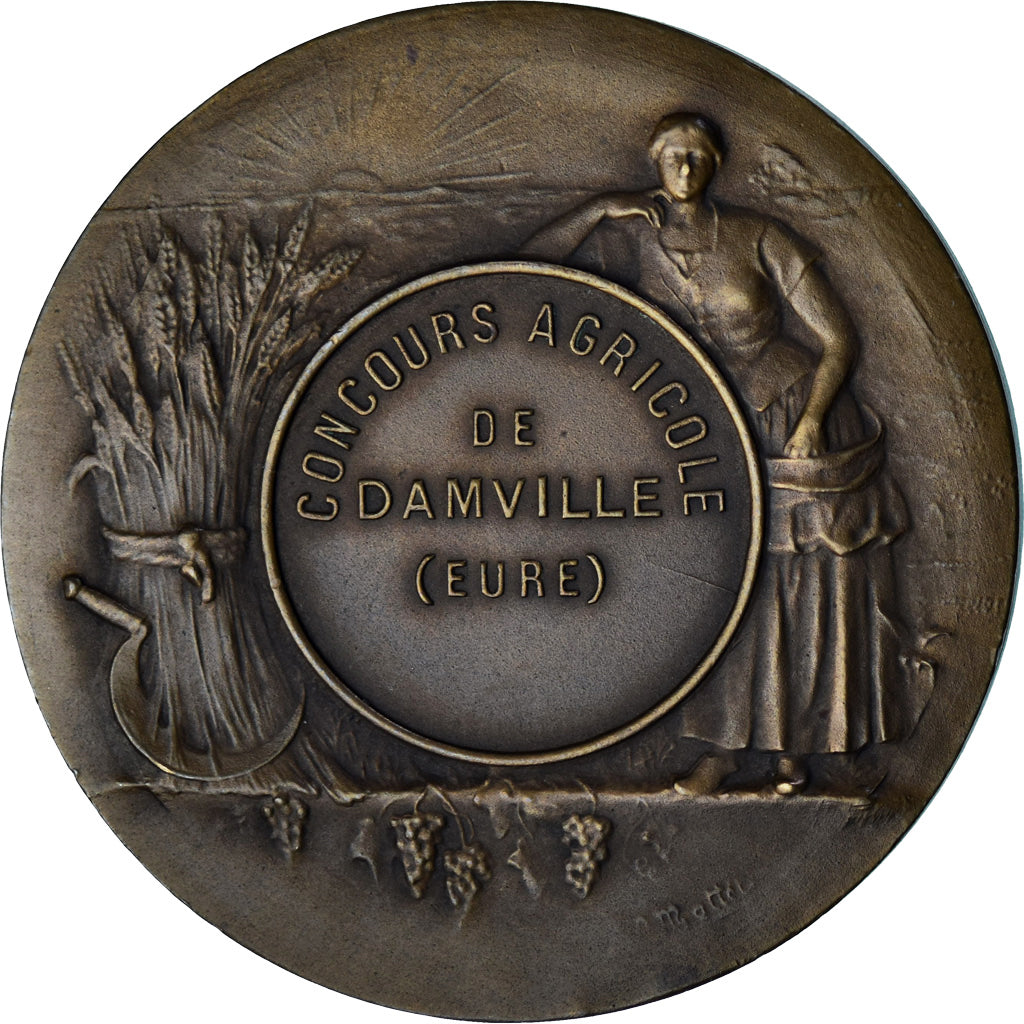 Frankreich, Medaille, Art Nouveau, Agriculture, Mattei, VZ, Bronze